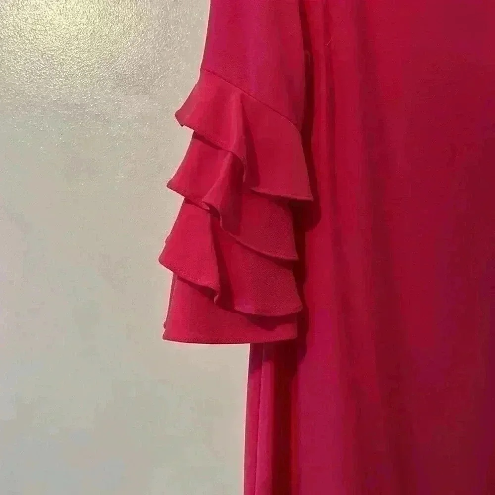 gabby skye midi dress Women’s Size 12 Pink ruffles Dainty Dress - Picture 2 of 5